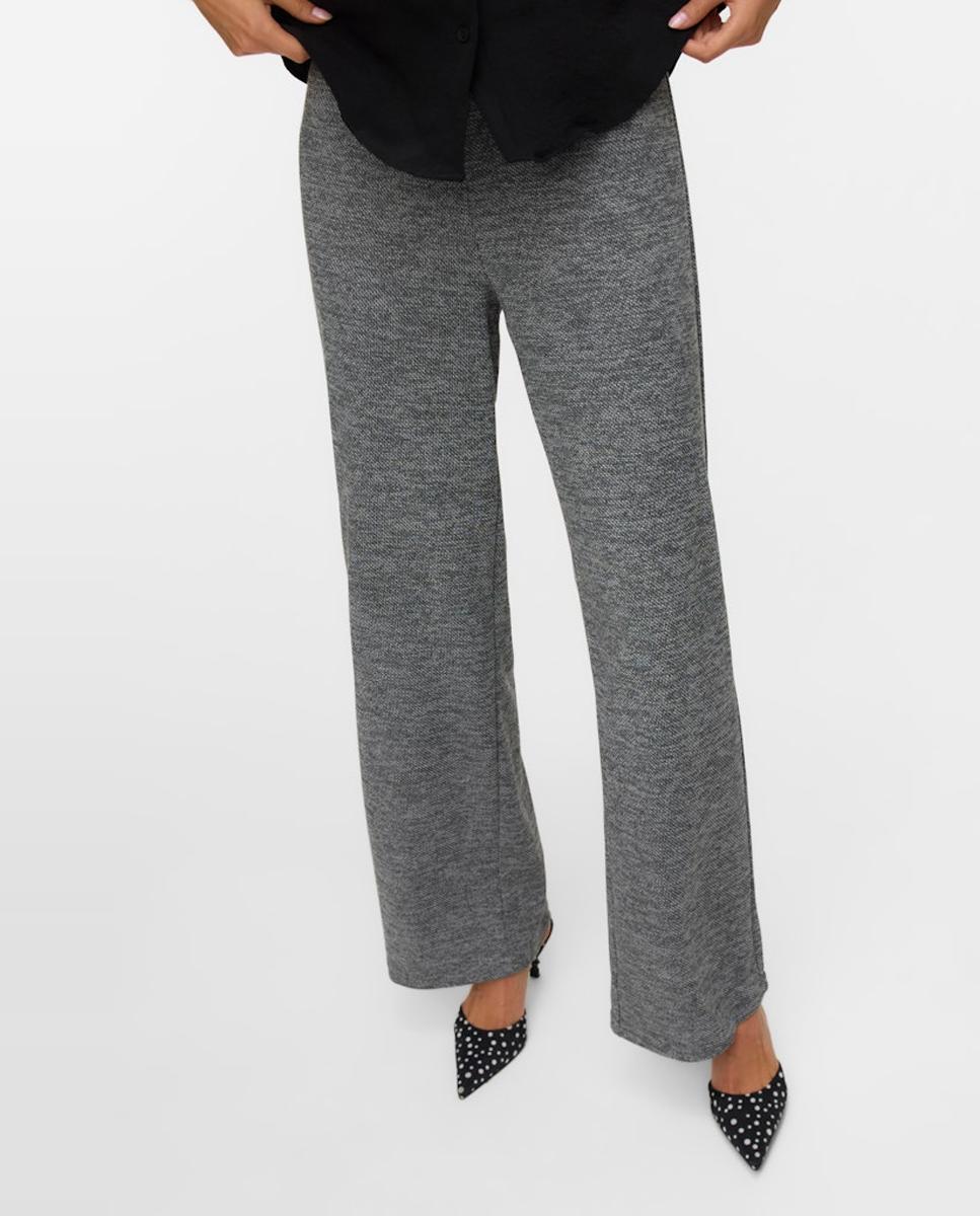 Pantalon pata ancha mujer de tejido jersey - Vero Moda - Gris claro Gris claro-2