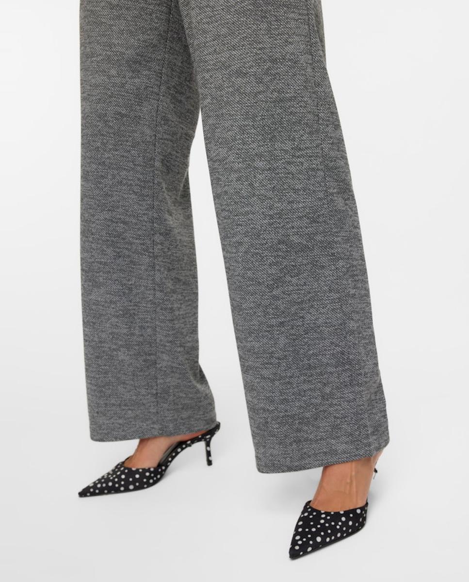Pantalon pata ancha mujer de tejido jersey - Vero Moda - Gris claro Gris claro-4