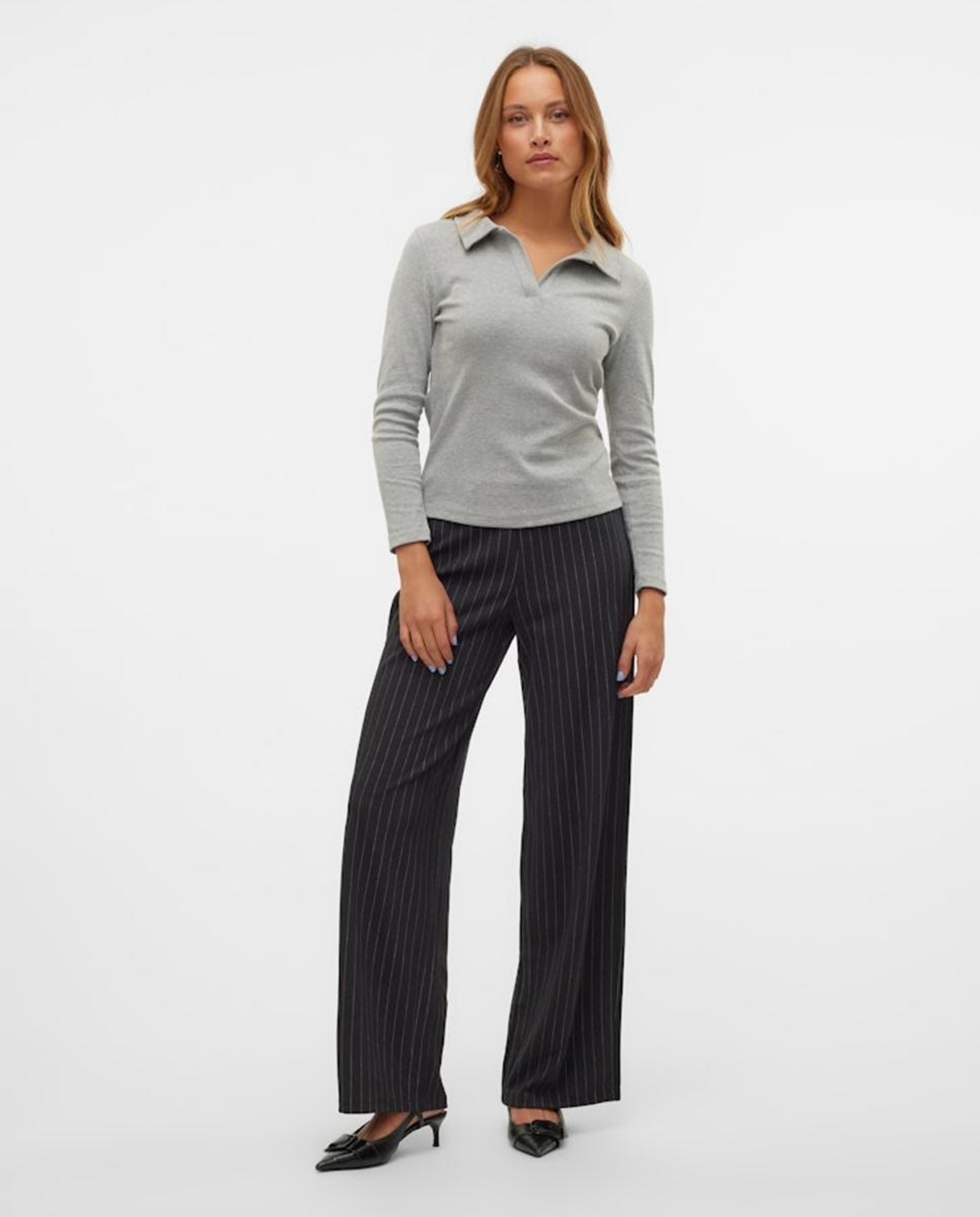 Imagem 0 de Calças de Tecido de Malha de Perna Larga