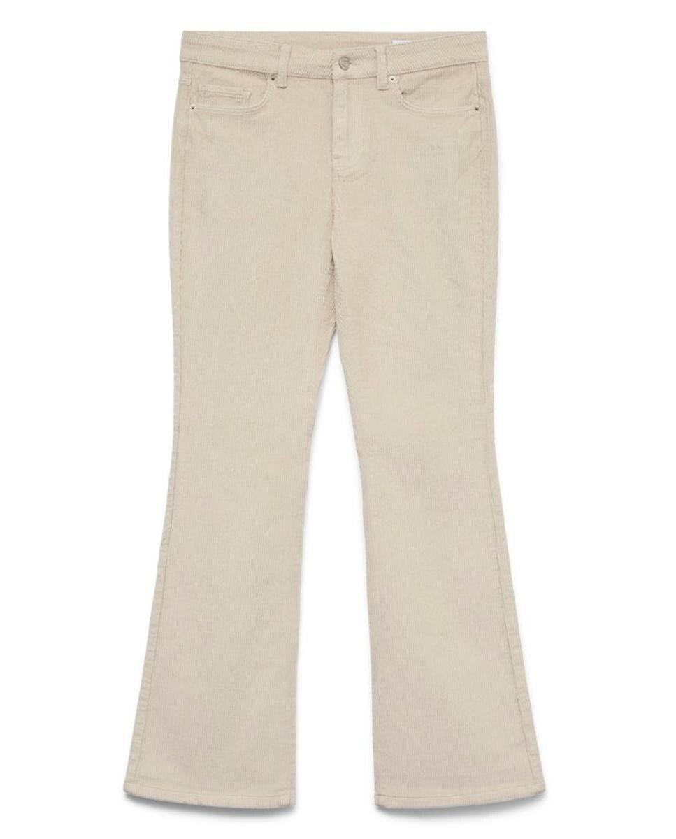 Jeans Flared de Bombazina Branco-gelo-6
