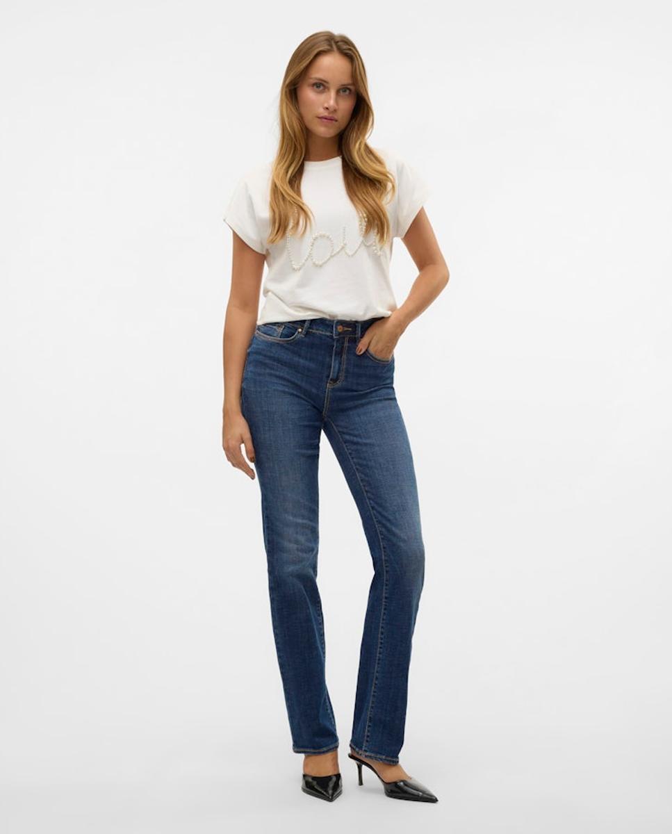 Imagem 0 de Jeans Straight com Cintura Média