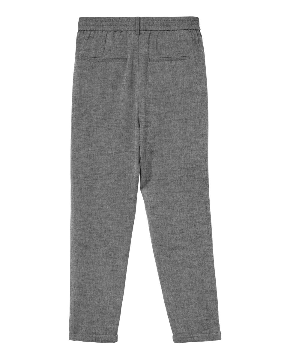 Pantalón de tela de mujer con cintura elástica - Vero Moda - Gris claro Gris claro-5