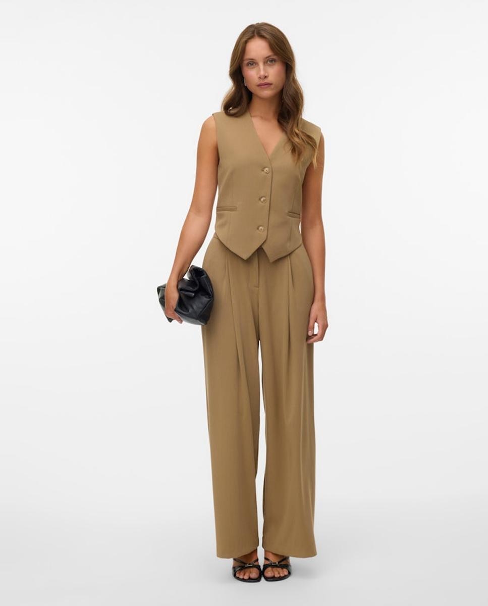Vero Moda - Pantalón de vestir de mujer pata ancha.