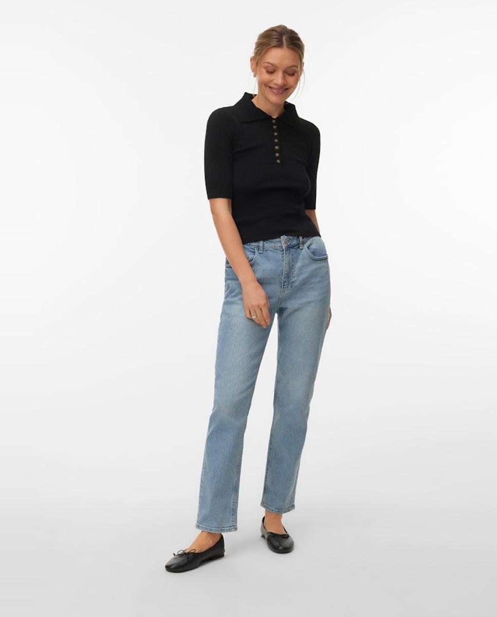 Vero Moda - Jeans slim de mujer de talle medio.