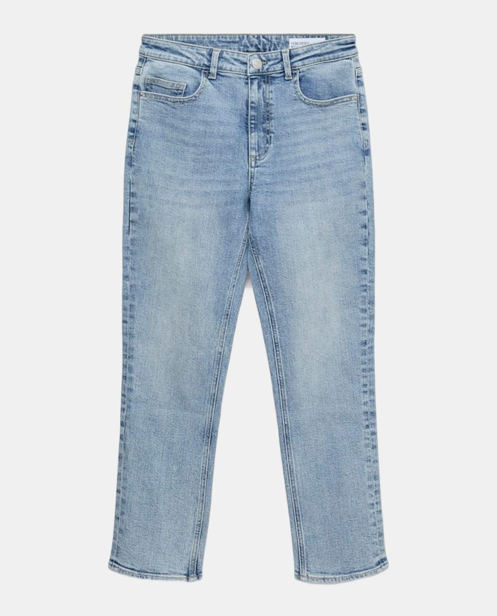 Jeans Slim com Cintura Média Azul-claro-5