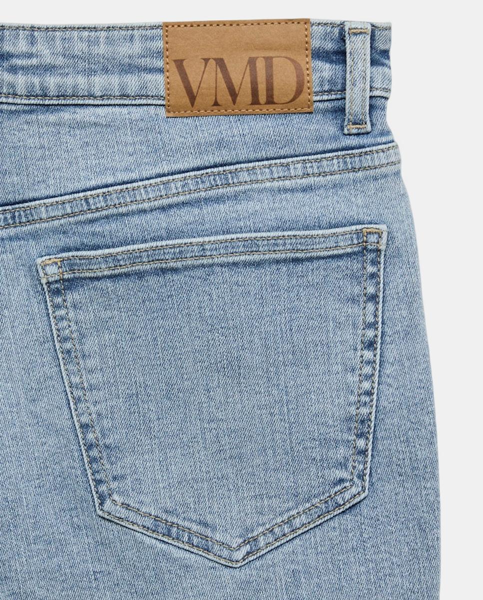 Jeans Slim com Cintura Média Azul-claro-6