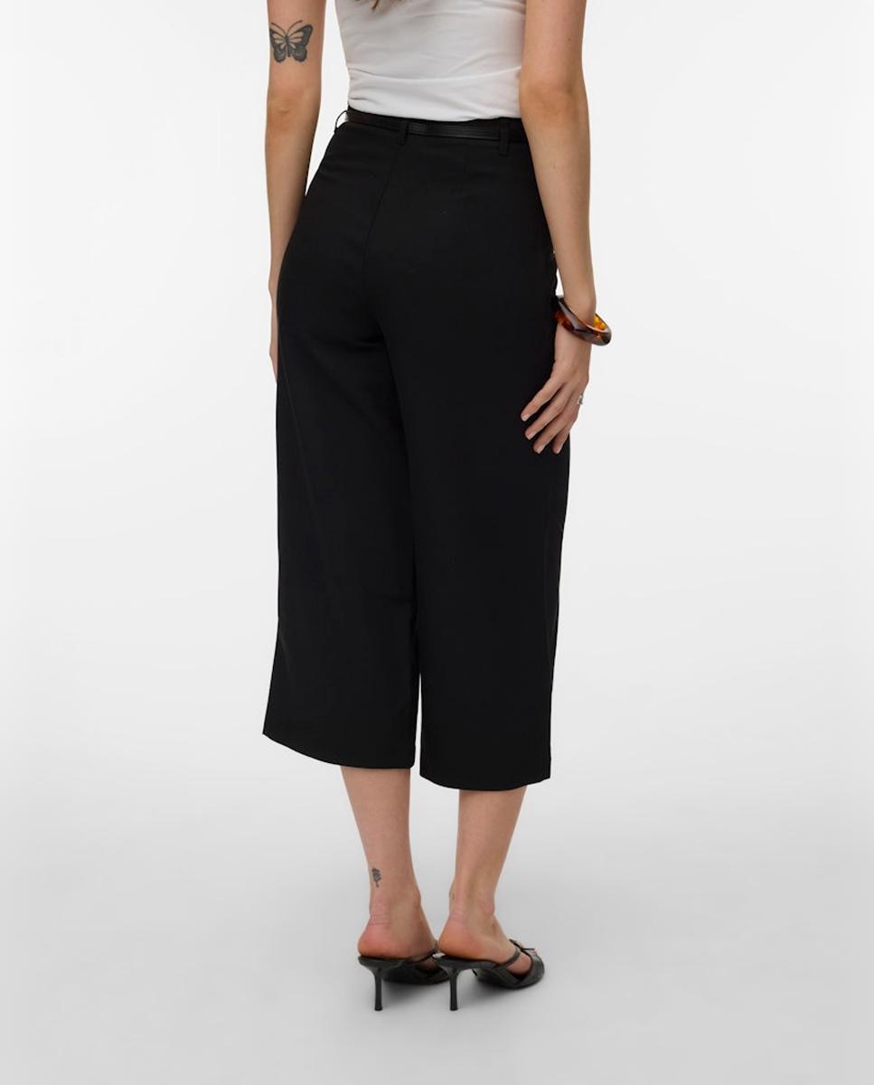 Calças Culotte com Cinto Preto-3