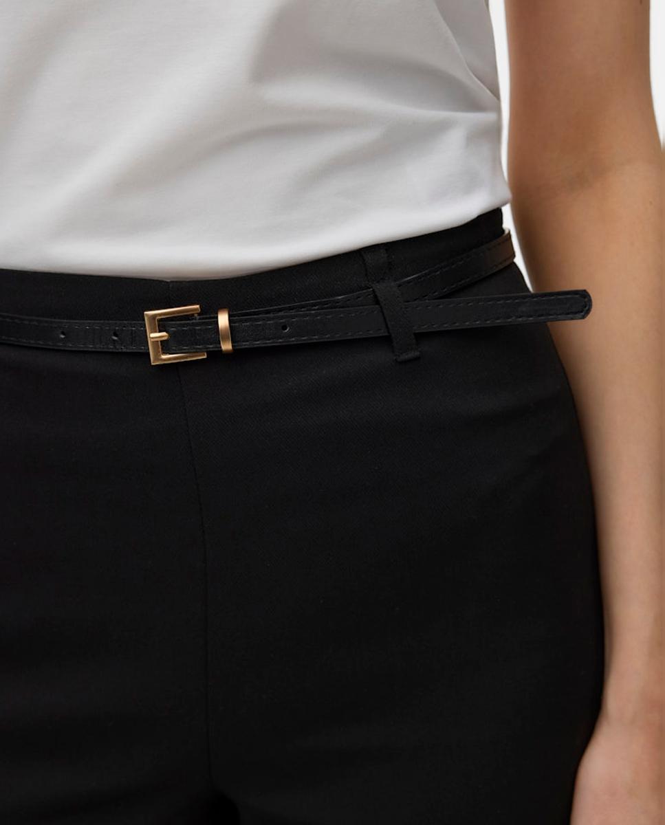 Calças Culotte com Cinto Preto-4