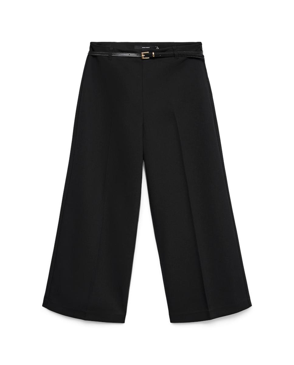 Calças Culotte com Cinto Preto-5