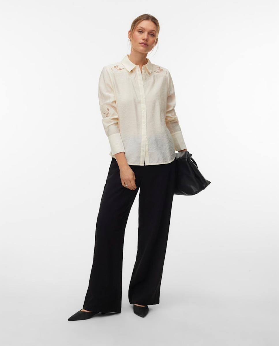 Vero Moda - Pantalón pata ancha de mujer con cordón.