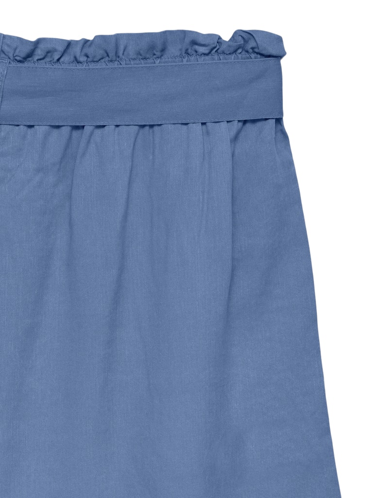 Calças Culotte com Cinto a Condizer Azul-6