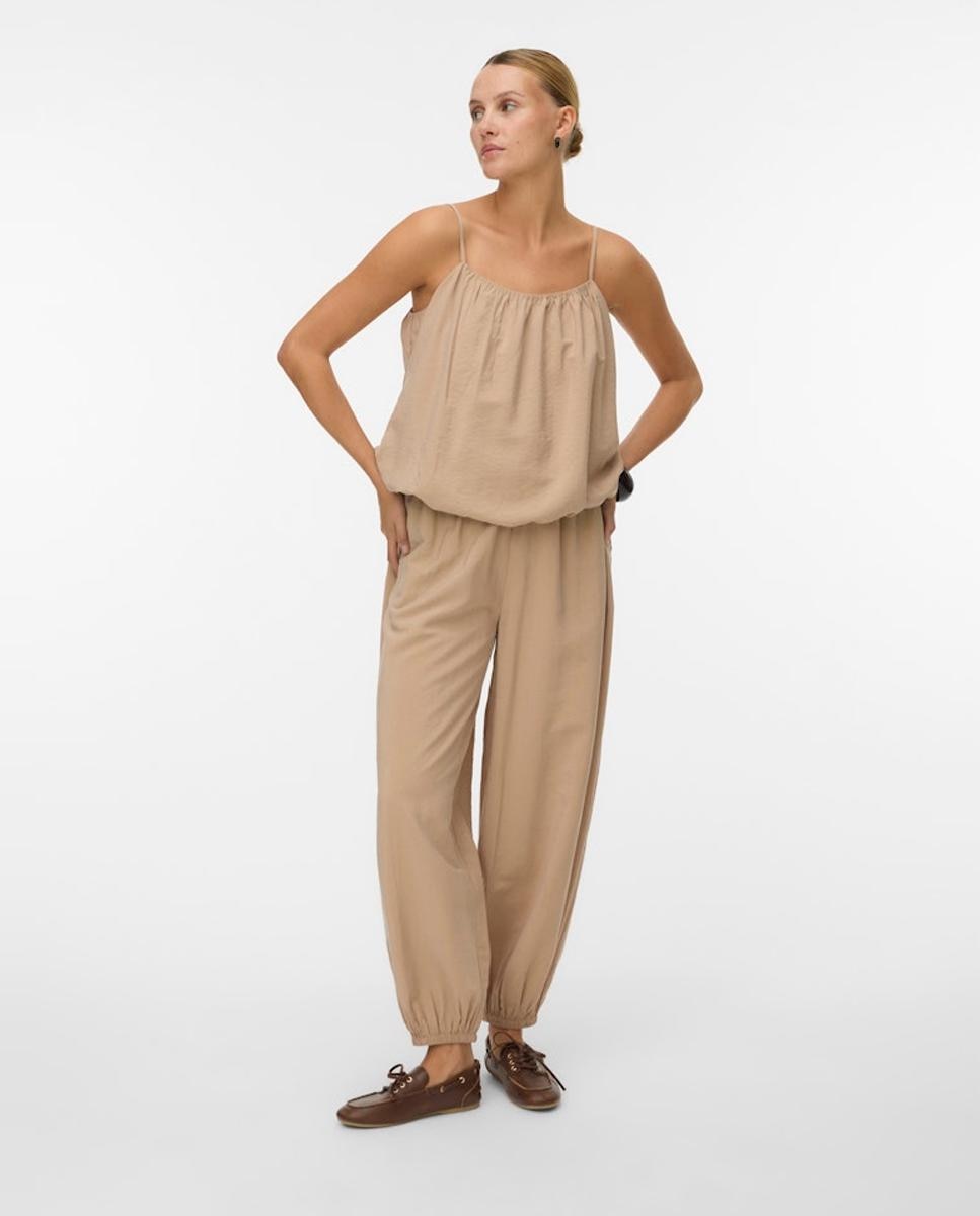 Imagen 0 de Pantalón de mujer balloon con cintura elástica Beige