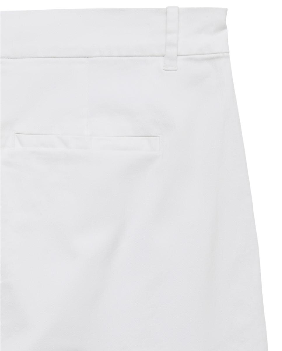 Calças à Boca de Sino com Cintura Média Branco-6