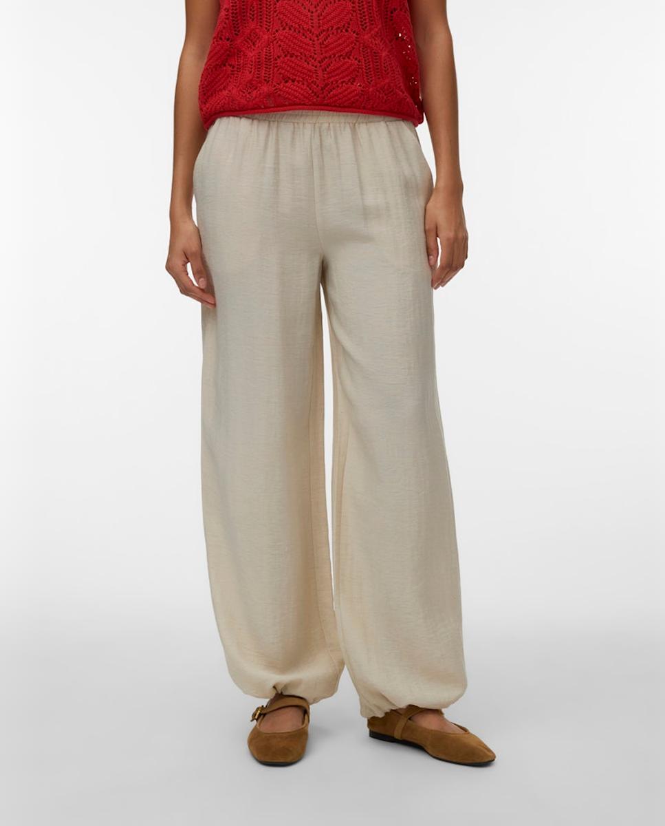 Vero Moda - Pantalón de mujer wide leg con cintura elástica.