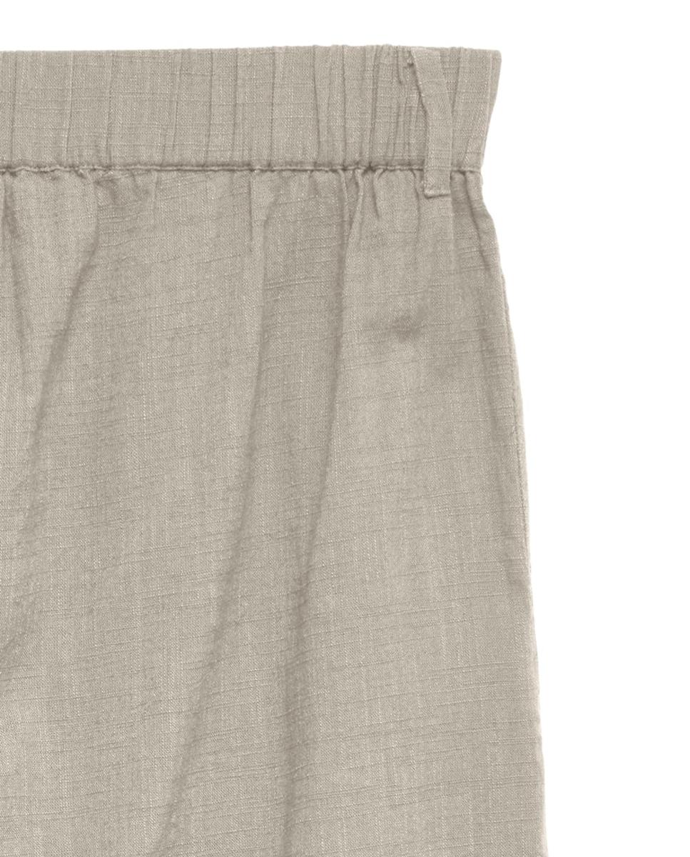 Bermudas de Linho com Cintura Elástica Branco-gelo-6