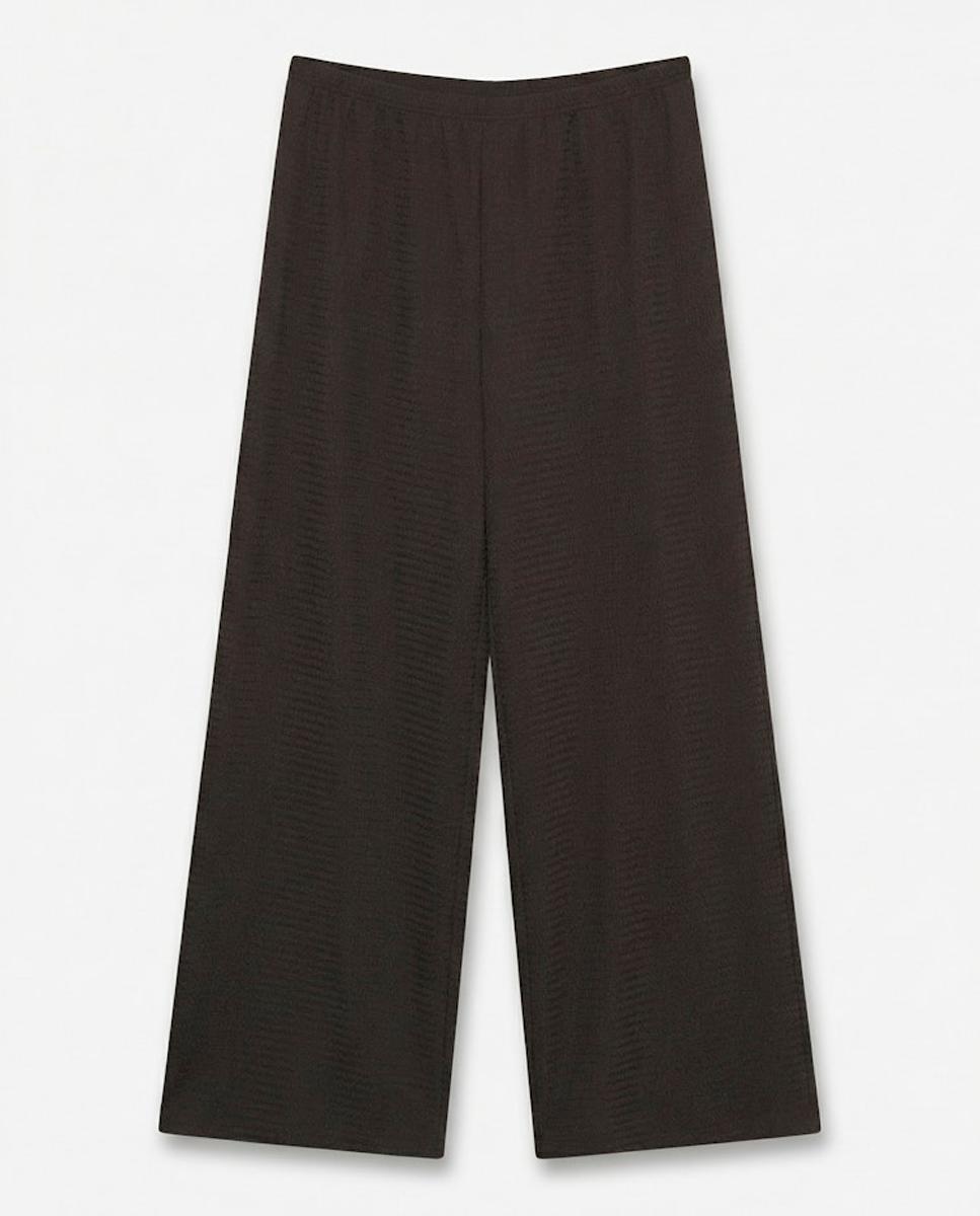 Pantalón largo de pernera ancha - Vero Moda - Marrón oscuro Marrón oscuro-5