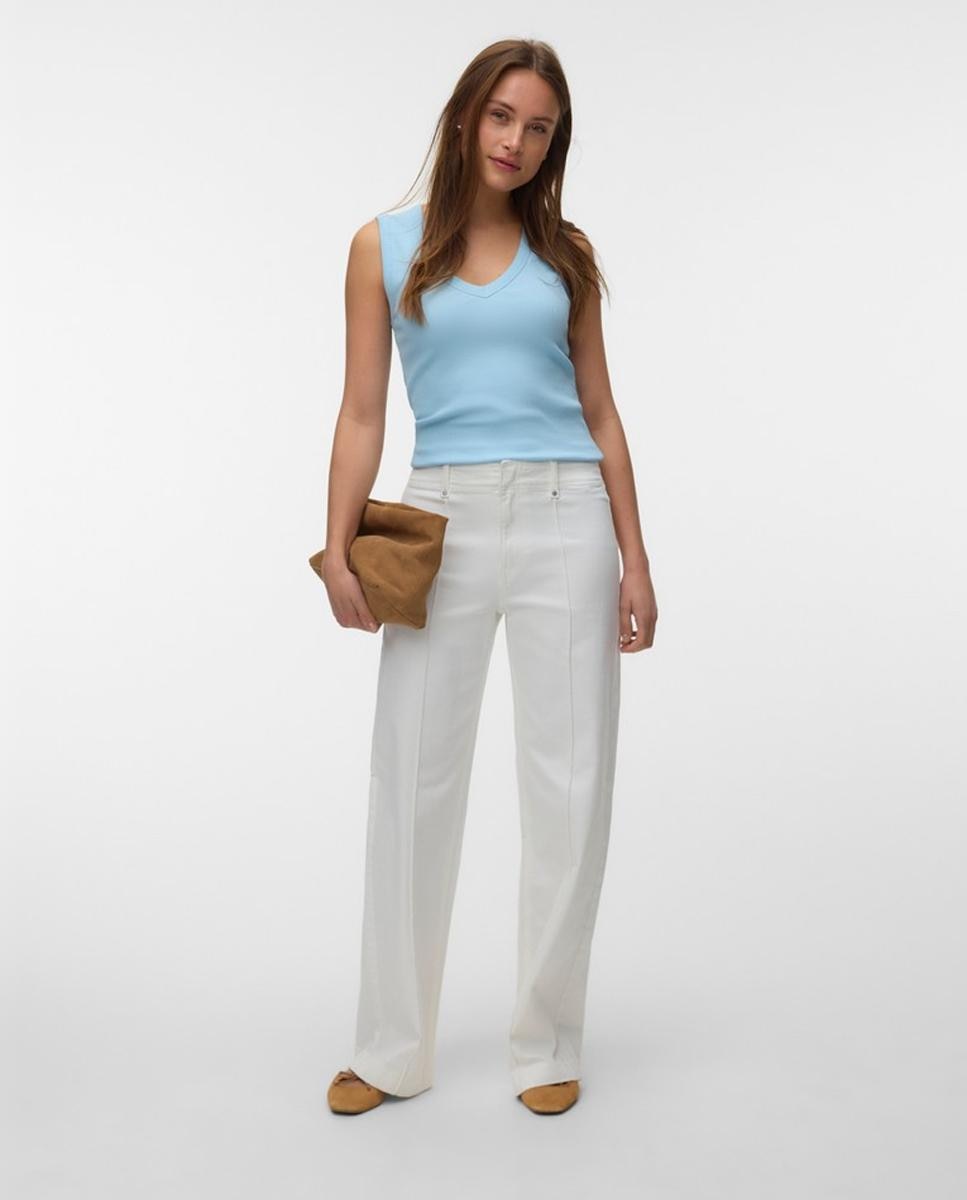Imagen 1 de Jeans recto con cierre oculto Blanco