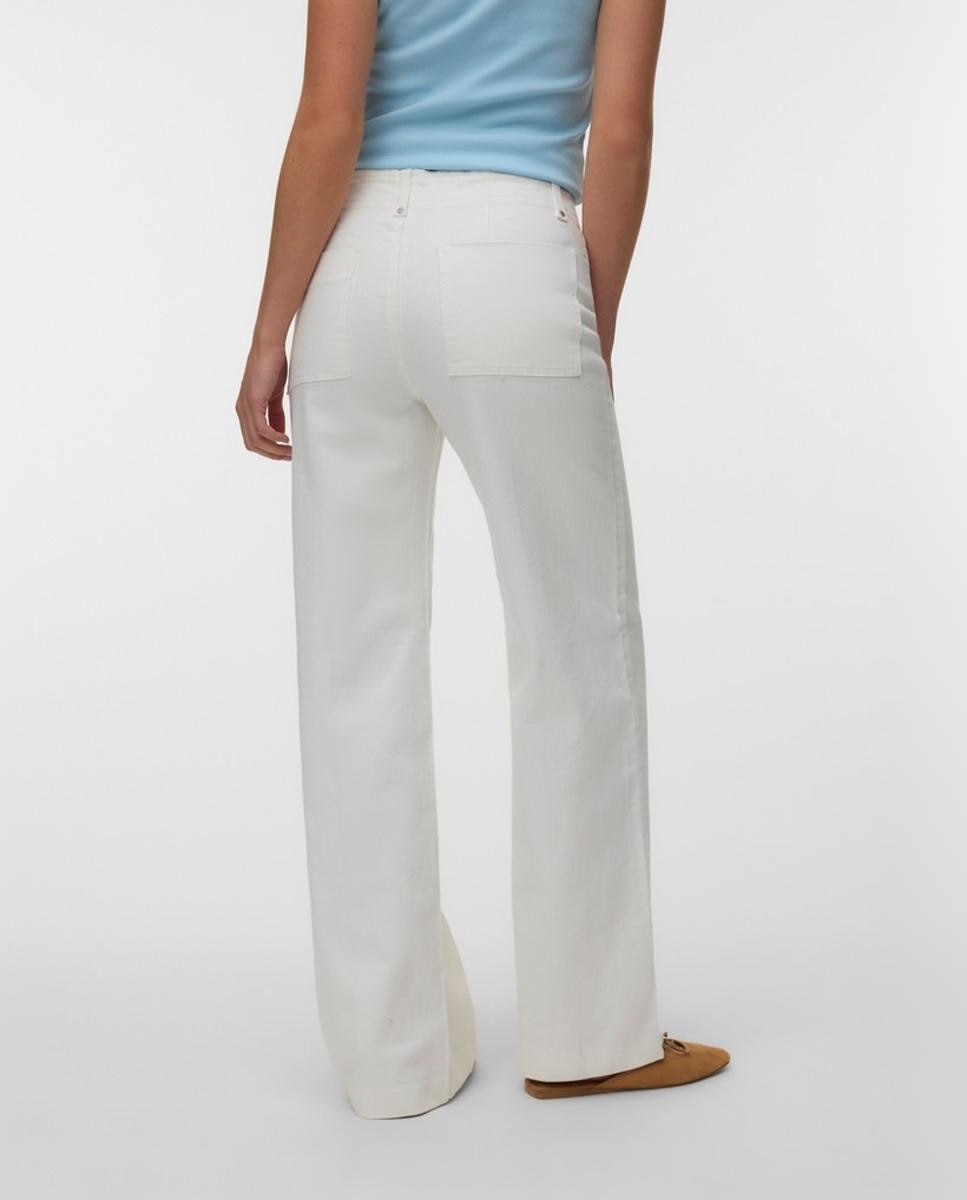 Imagen 3 de Jeans recto con cierre oculto - Vero Moda - Blanco Blanco