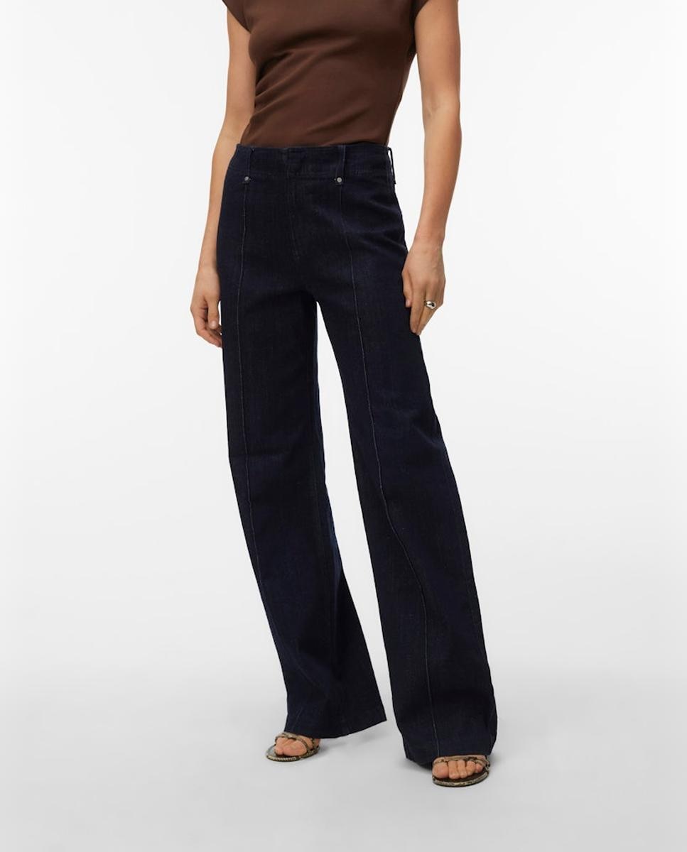 Imagen 2 de Jeans recto con cierre oculto - Vero Moda - Azul marino Azul marino