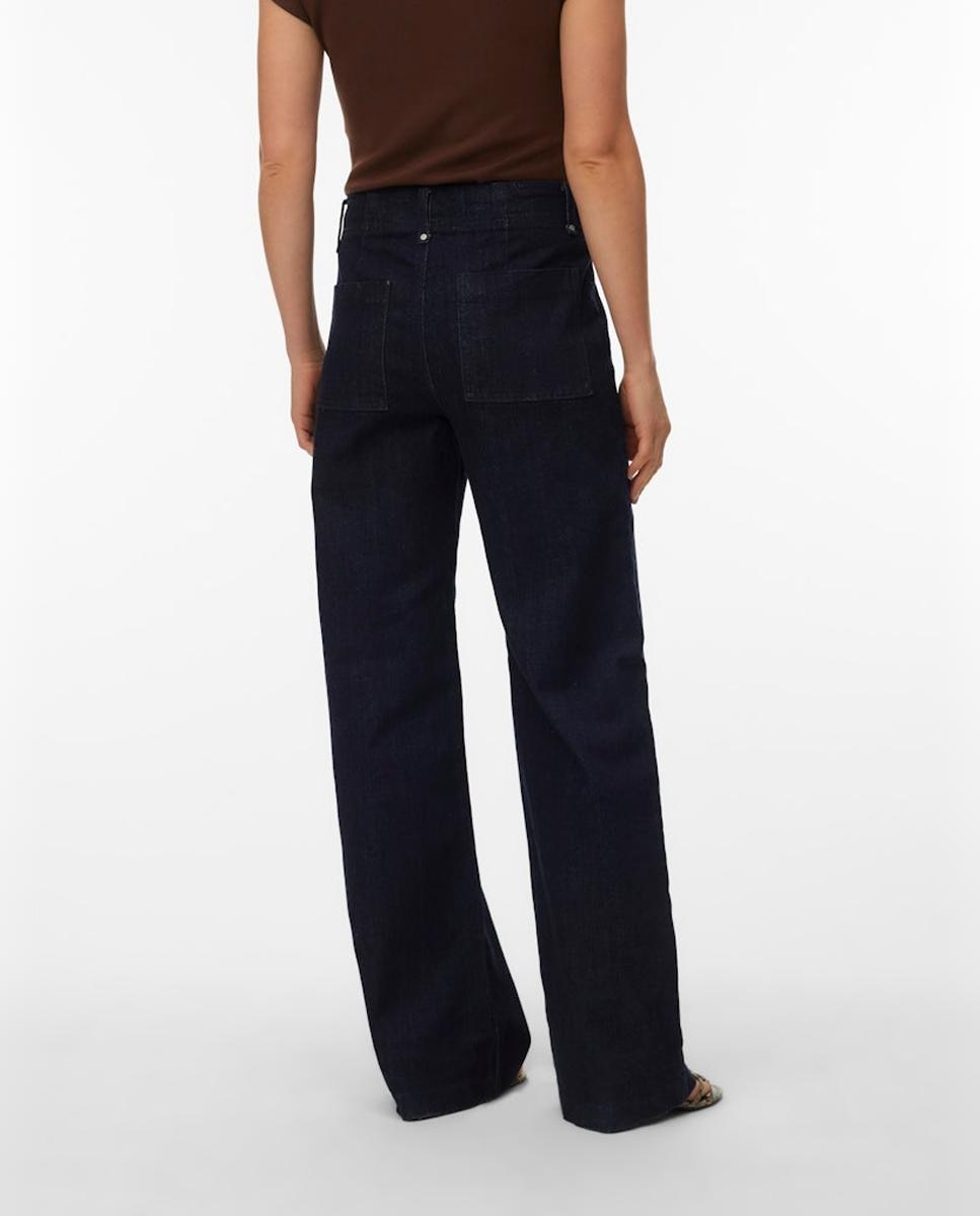 Imagen 3 de Jeans recto con cierre oculto - Vero Moda - Azul marino Azul marino