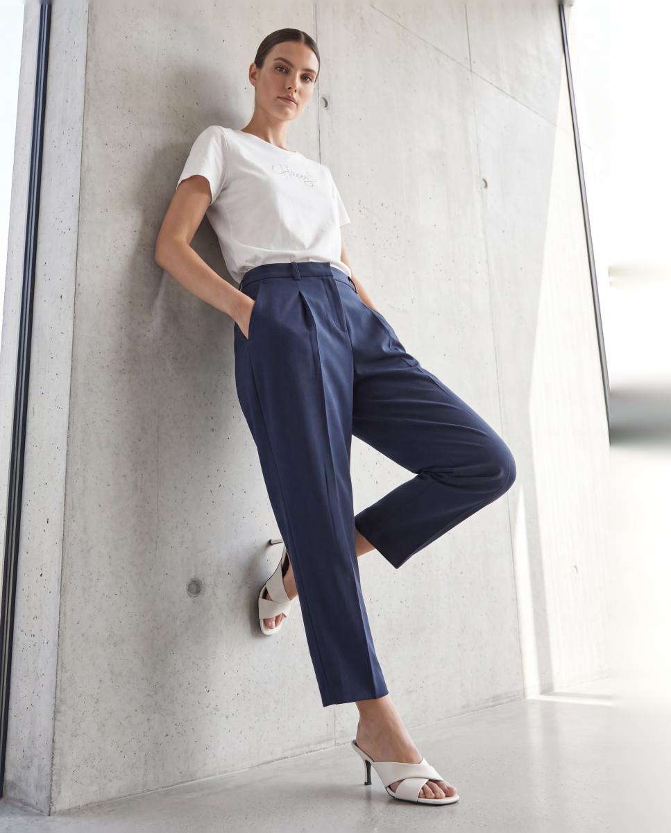 Pantalón de vestir pernera ancha - Vero Moda - Azul marino Azul marino-3