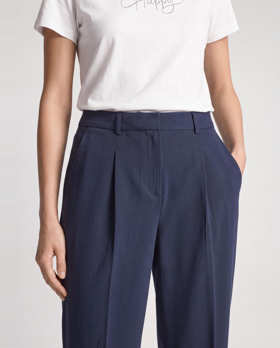 Pantalón de vestir pernera ancha - Vero Moda - Azul marino Azul marino-4