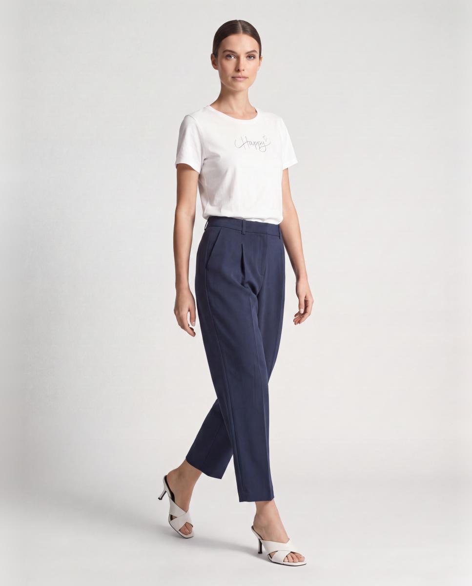 Pantalón de vestir pernera ancha - Vero Moda - Azul marino Azul marino-5