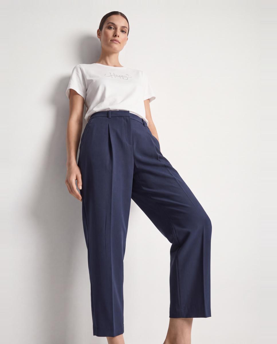 Pantalón de vestir pernera ancha - Vero Moda - Azul marino Azul marino-6