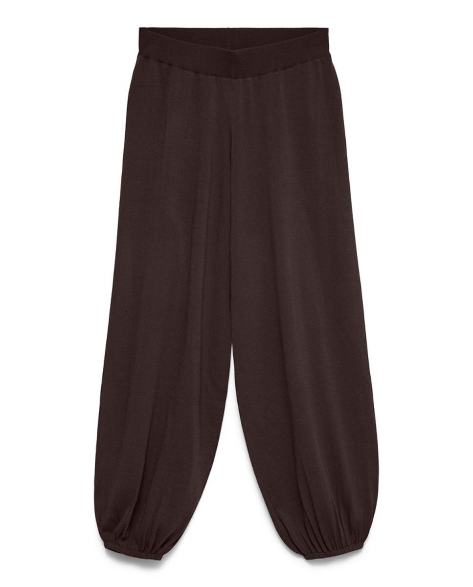 Pantalón bombacho de cintura elástica de mujer - Vero Moda - Marrón oscuro Marrón oscuro-6
