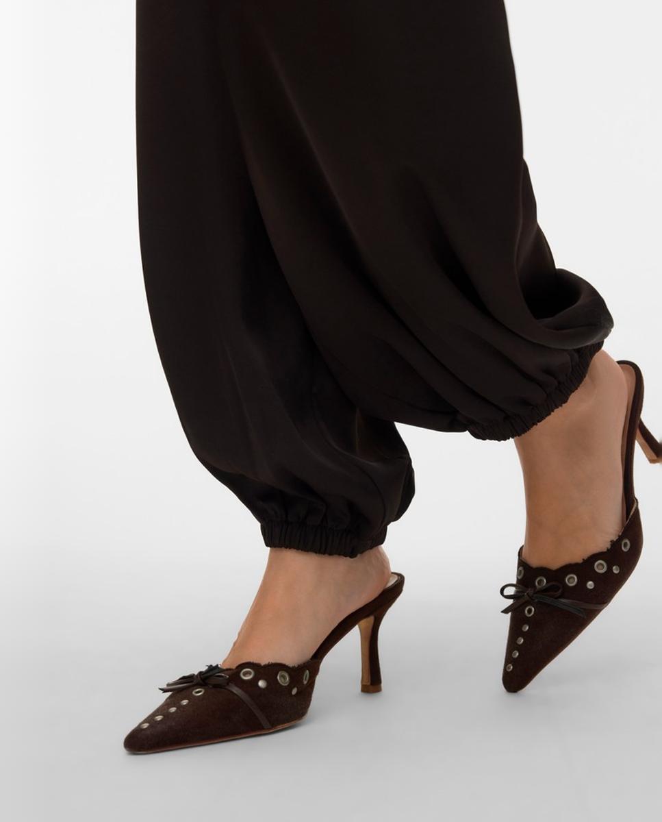 Pantalón fluido bombacho - Vero Moda - Marrón oscuro Marrón oscuro-3