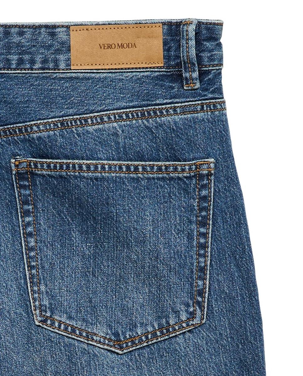 Jeans Straight com Dobra Azul-índigo-2