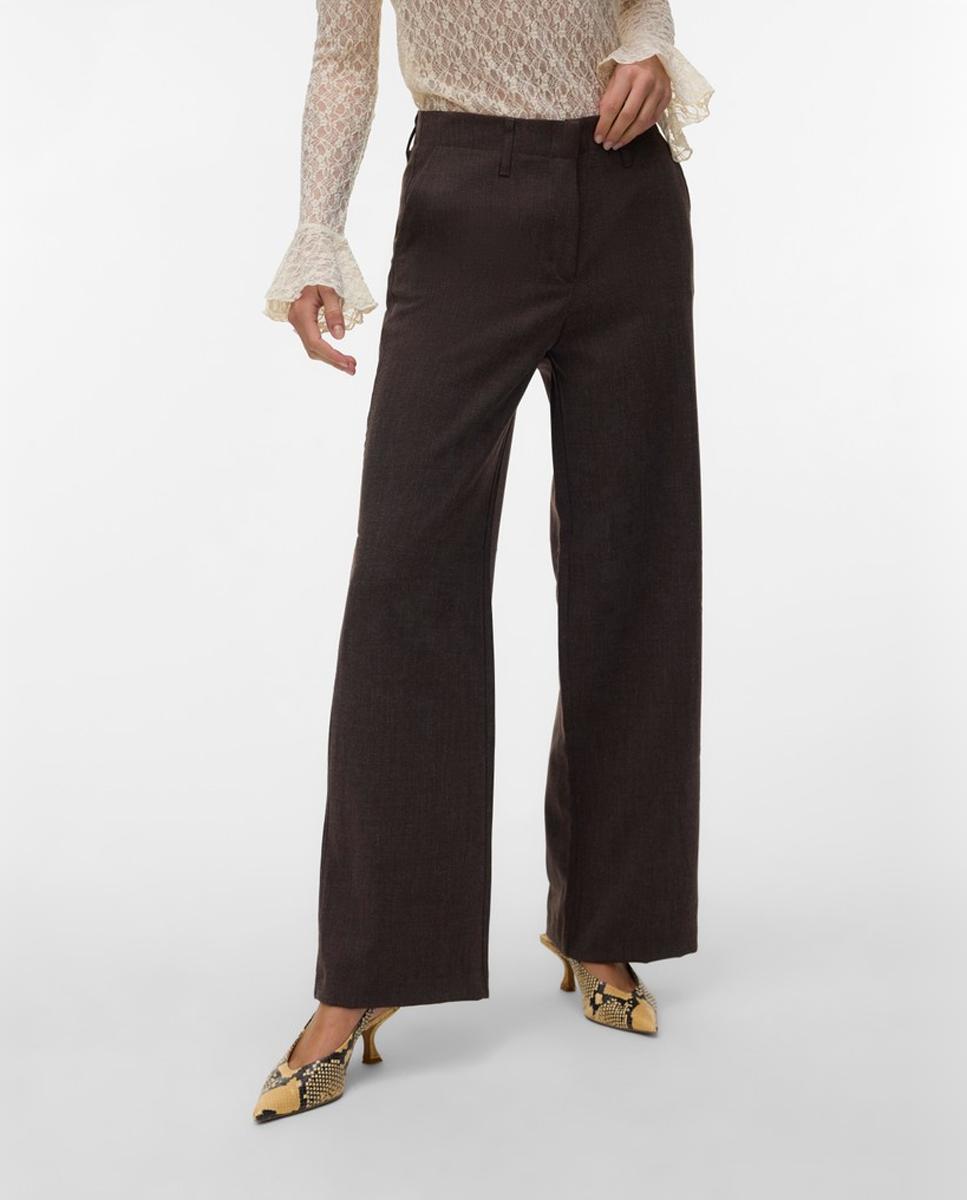 Pantalón de vestir pata ancha - Vero Moda - Marrón Marrón-2
