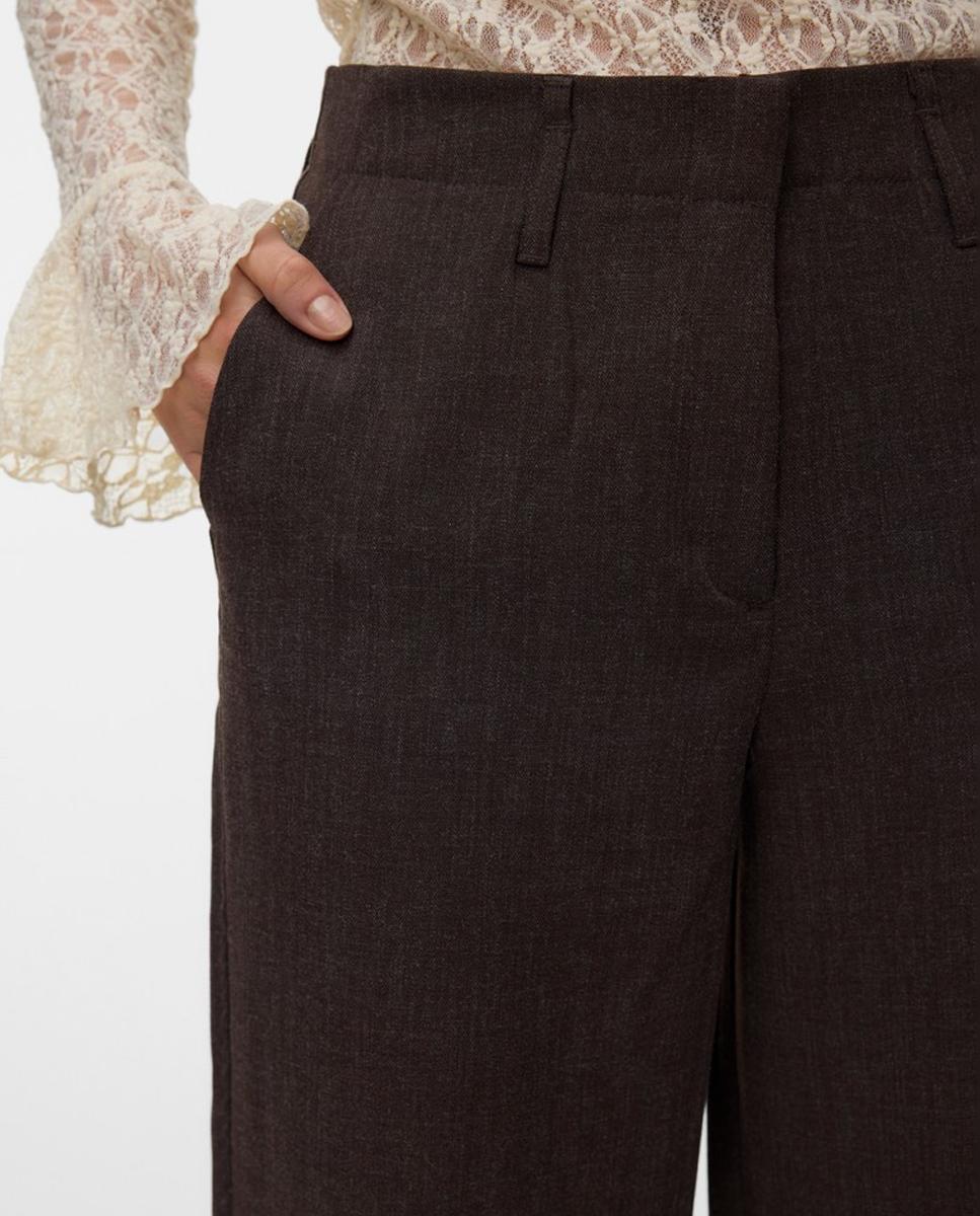 Pantalón de vestir pata ancha - Vero Moda - Marrón Marrón-4