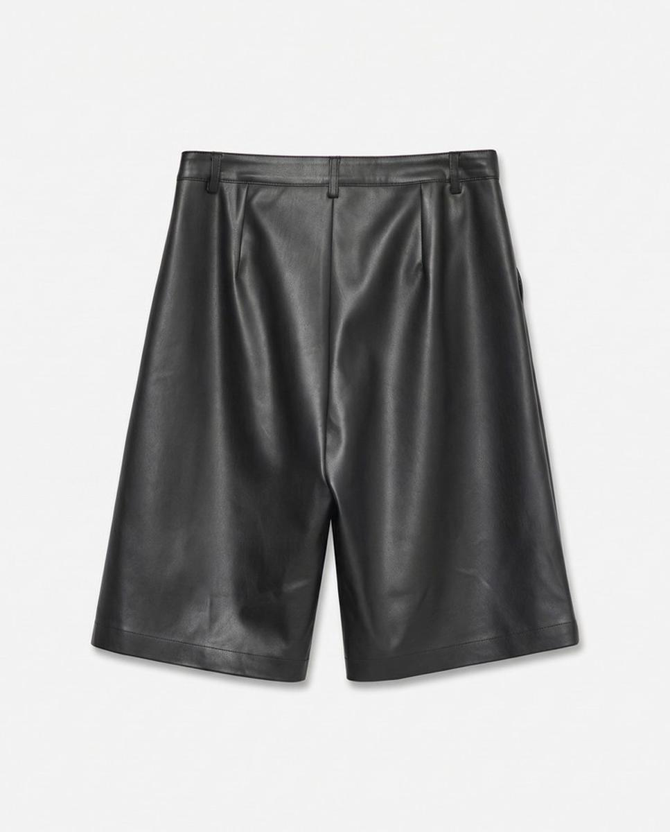 Bermudas de polipiel de pata ancha - Vero Moda - Negro Negro-6