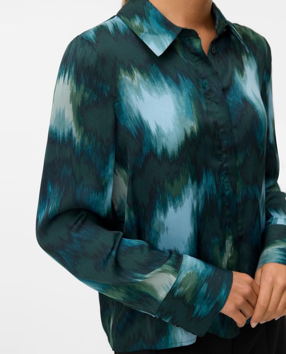 Camisa estampada com manga comprida Multicolor-2