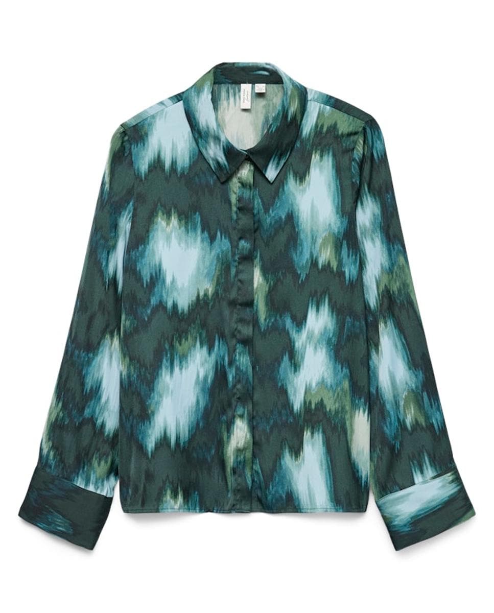 Camisa estampada com manga comprida Multicolor-5