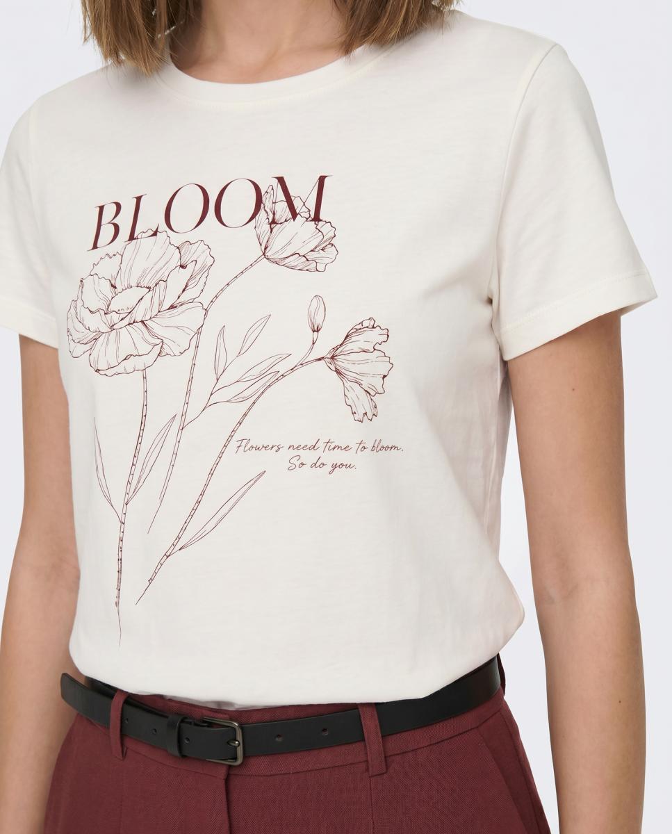 Vero Moda - Camiseta estampada de mujer de manga corta.