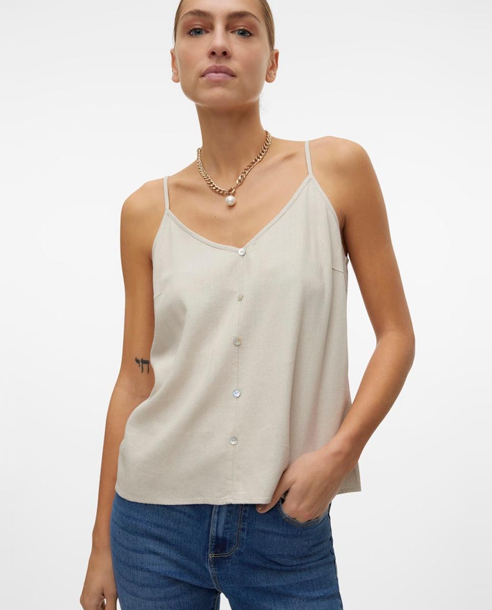 Top de Alças em Linho Branco-gelo-3