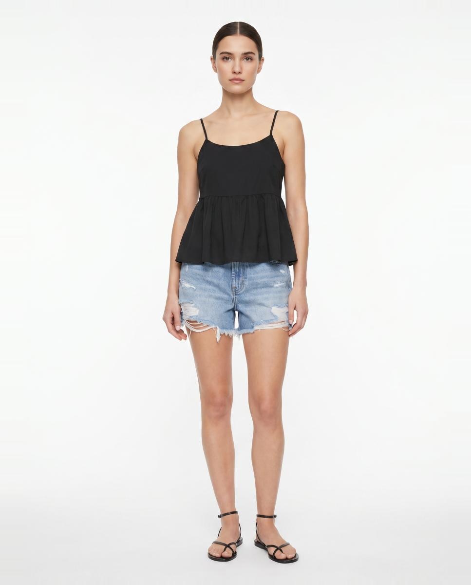 Top de tirantes de mujer con corte holgado - Vero Moda - Azul índigo Negro-5