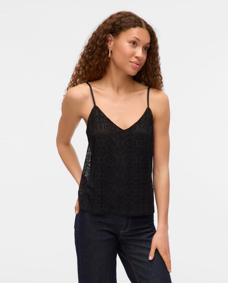Vero Moda - Top tirantes crochet de mujer.
