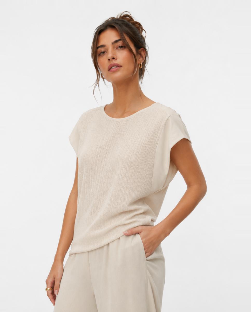 Imagen 1 de Camiseta manga corta cuello redondo - Vero Moda - Blanco Blanco
