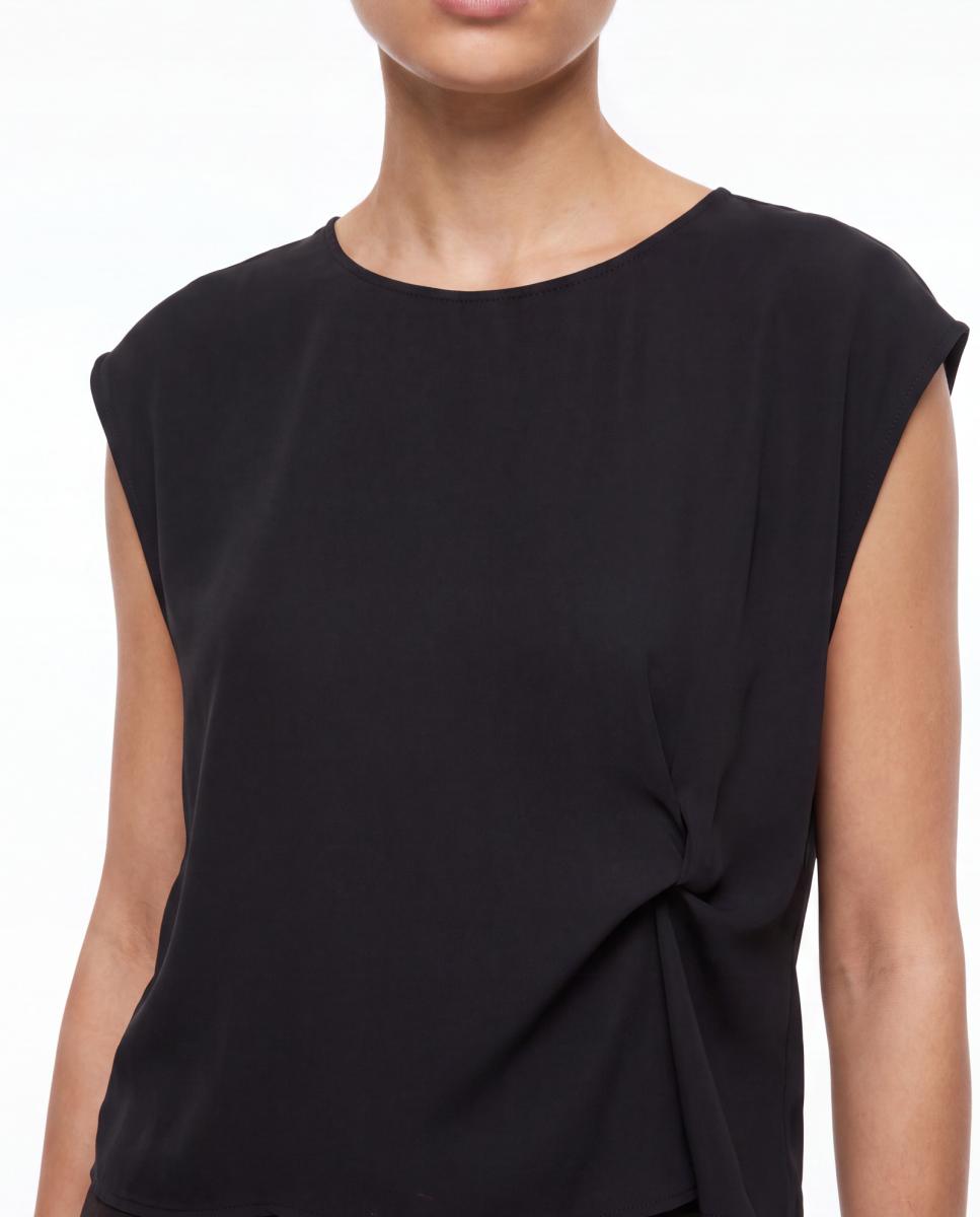 Imagen 2 de Top manga sisa con detalle nudo - Vero Moda - Negro Negro