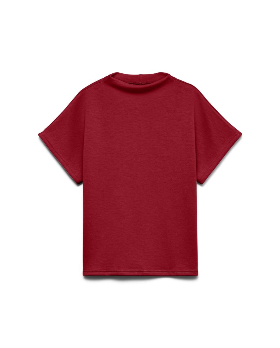 Camiseta manga corta tejido suave de mujer - Vero Moda - Rojo Rojo-4