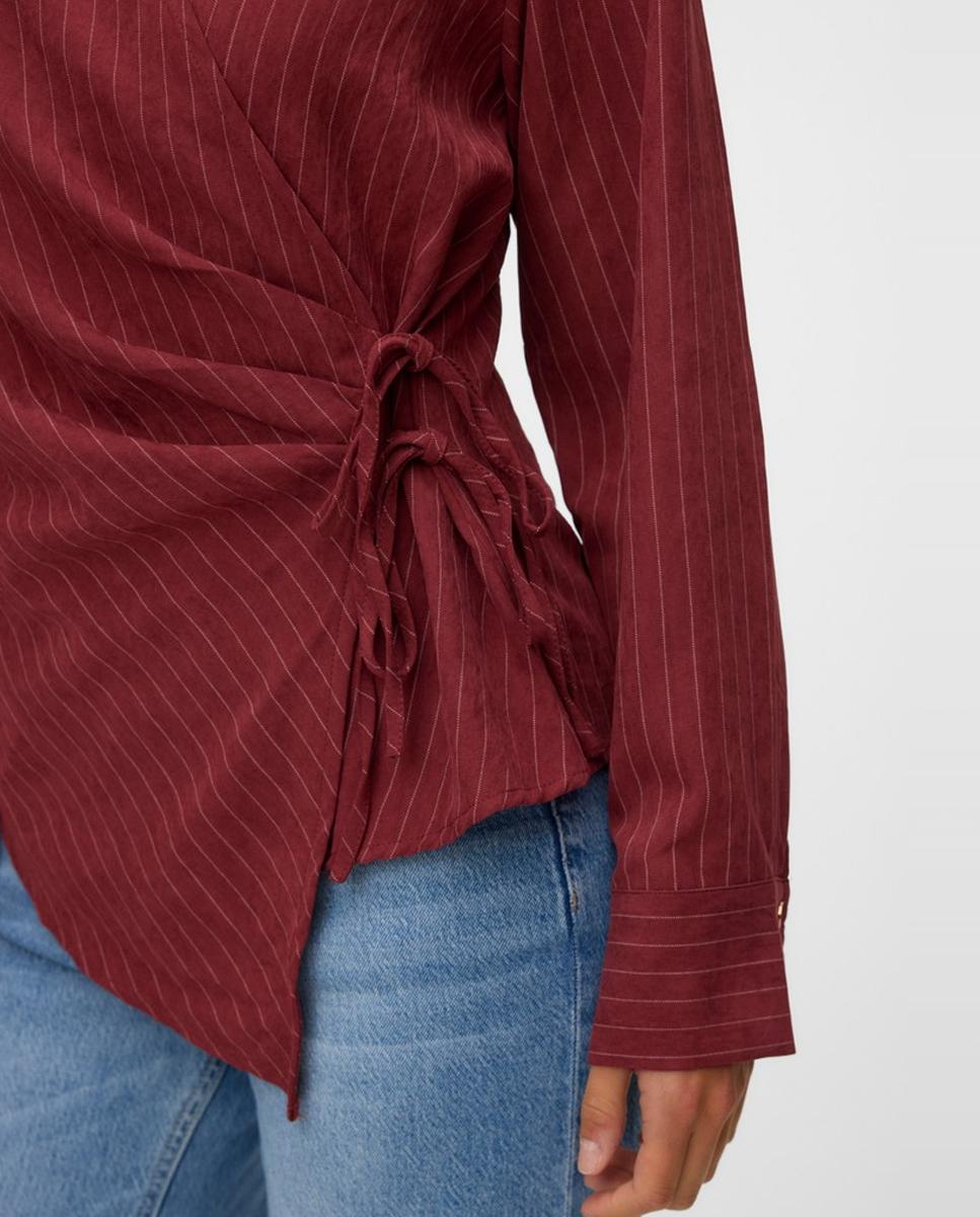Imagen 2 de Camisa cruzada con lazo - Vero Moda - Burdeos Burdeos
