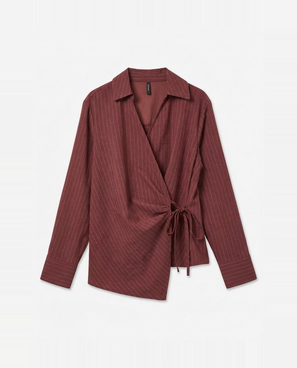 Imagen 5 de Camisa cruzada con lazo - Vero Moda - Burdeos Burdeos