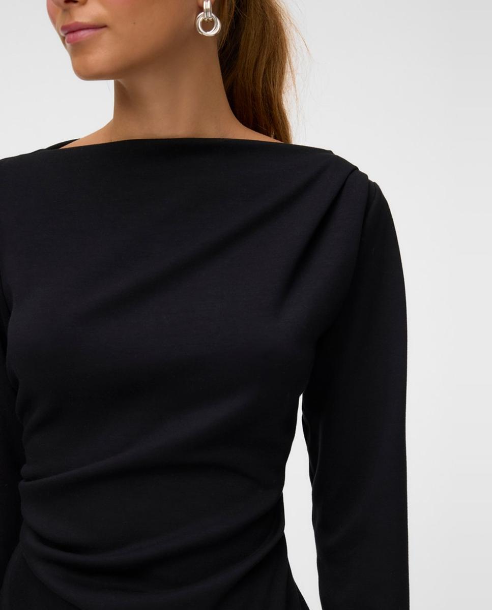 Camiseta asimétrica de manga larga - Vero Moda - Negro Negro-2