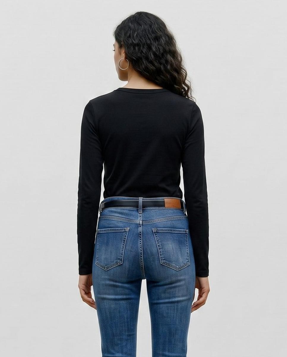 Camiseta básica de manga larga - Vero Moda - Negro Negro-2
