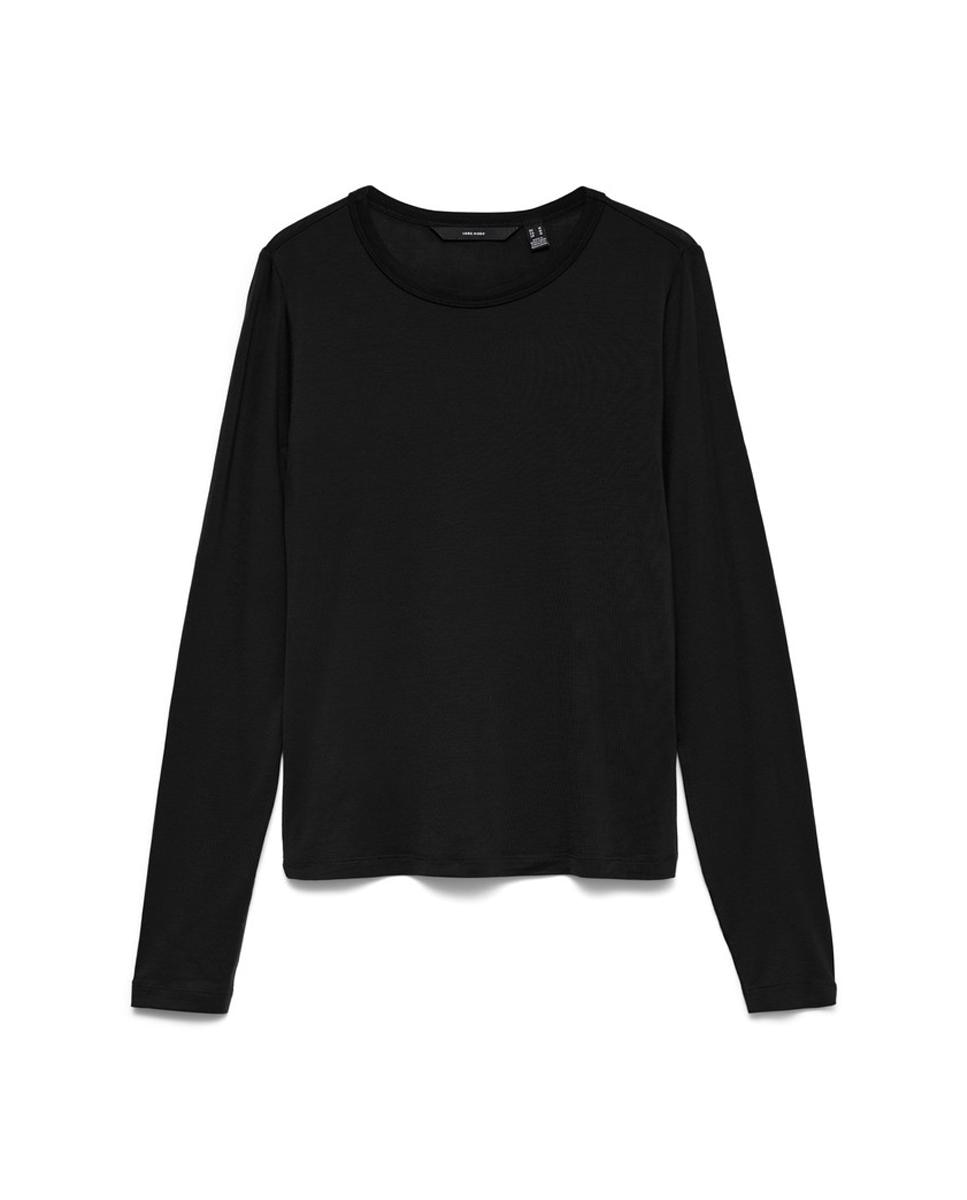Camiseta básica de manga larga - Vero Moda - Negro Negro-4