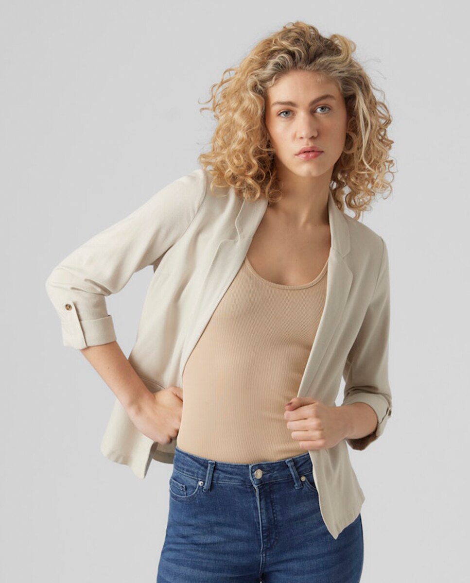 Imagen 3 de Blazer clásica de mujer abierta - Vero Moda - Piedra Piedra
