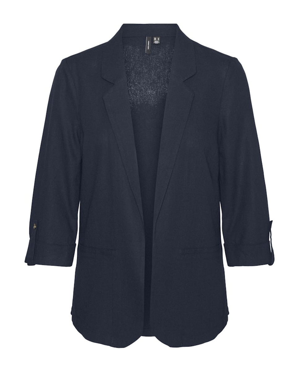 Imagen 4 de Blazer clásica de mujer abierta - Vero Moda - Blanco Azul marino
